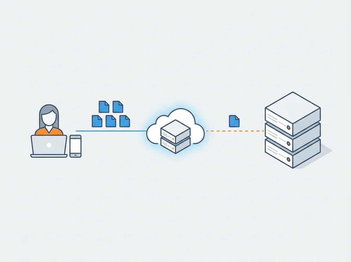 Diagram showing how a CDN works